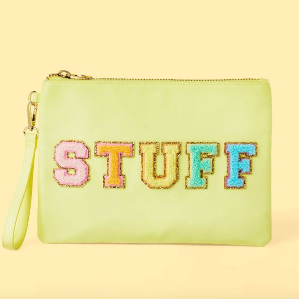 STUFF Patch Flat Pouch - Stoney Clover Lane x Target Light Yellow NWT